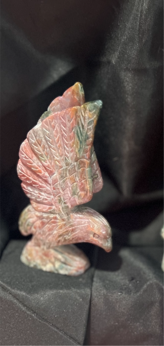 Ocean Jasper Custom Carved Eagle