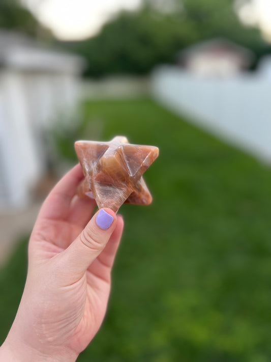 Chocolate Calcite Merkaba Star