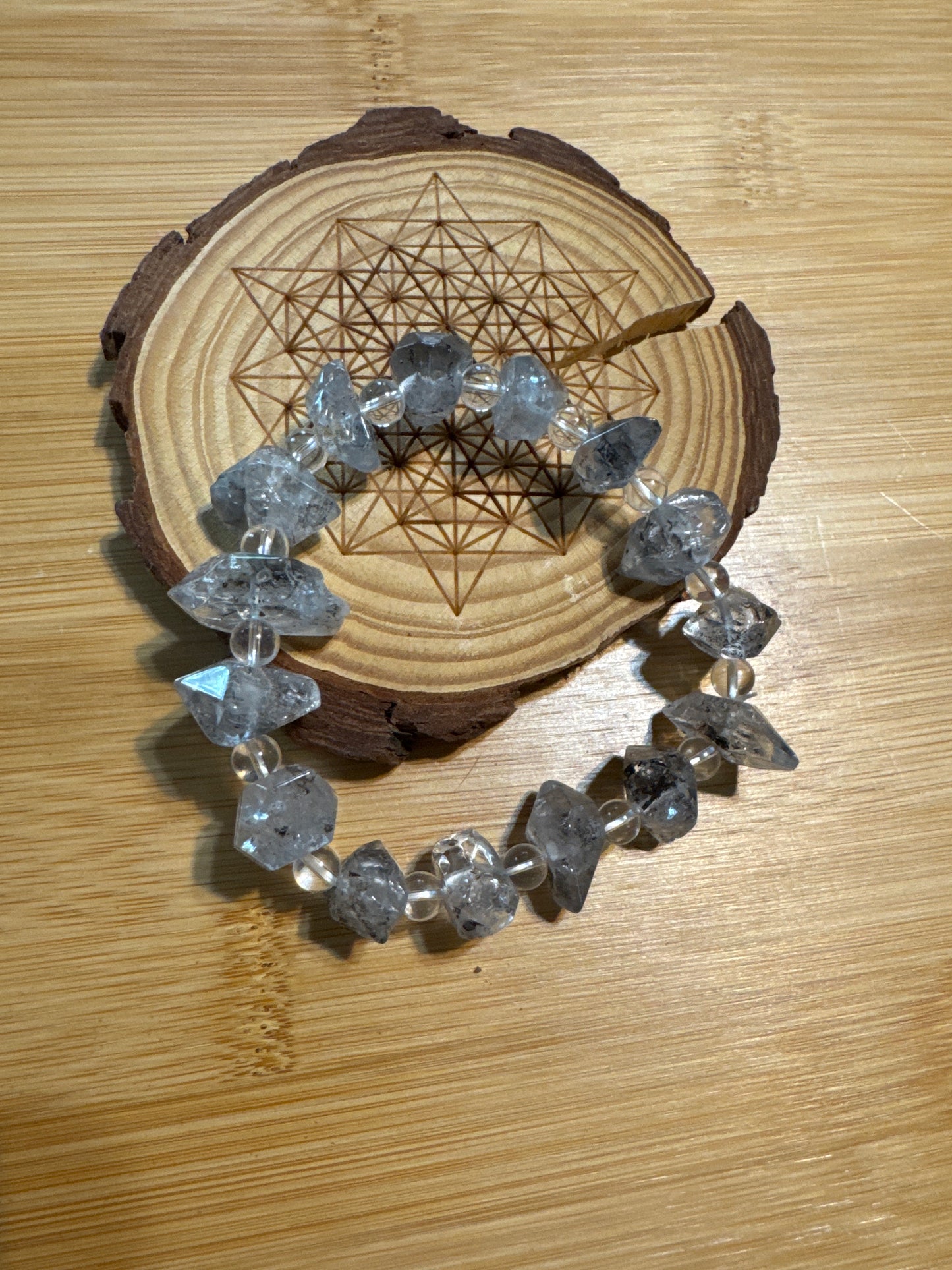 Natural Untreated Herkimer Diamond Bracelet