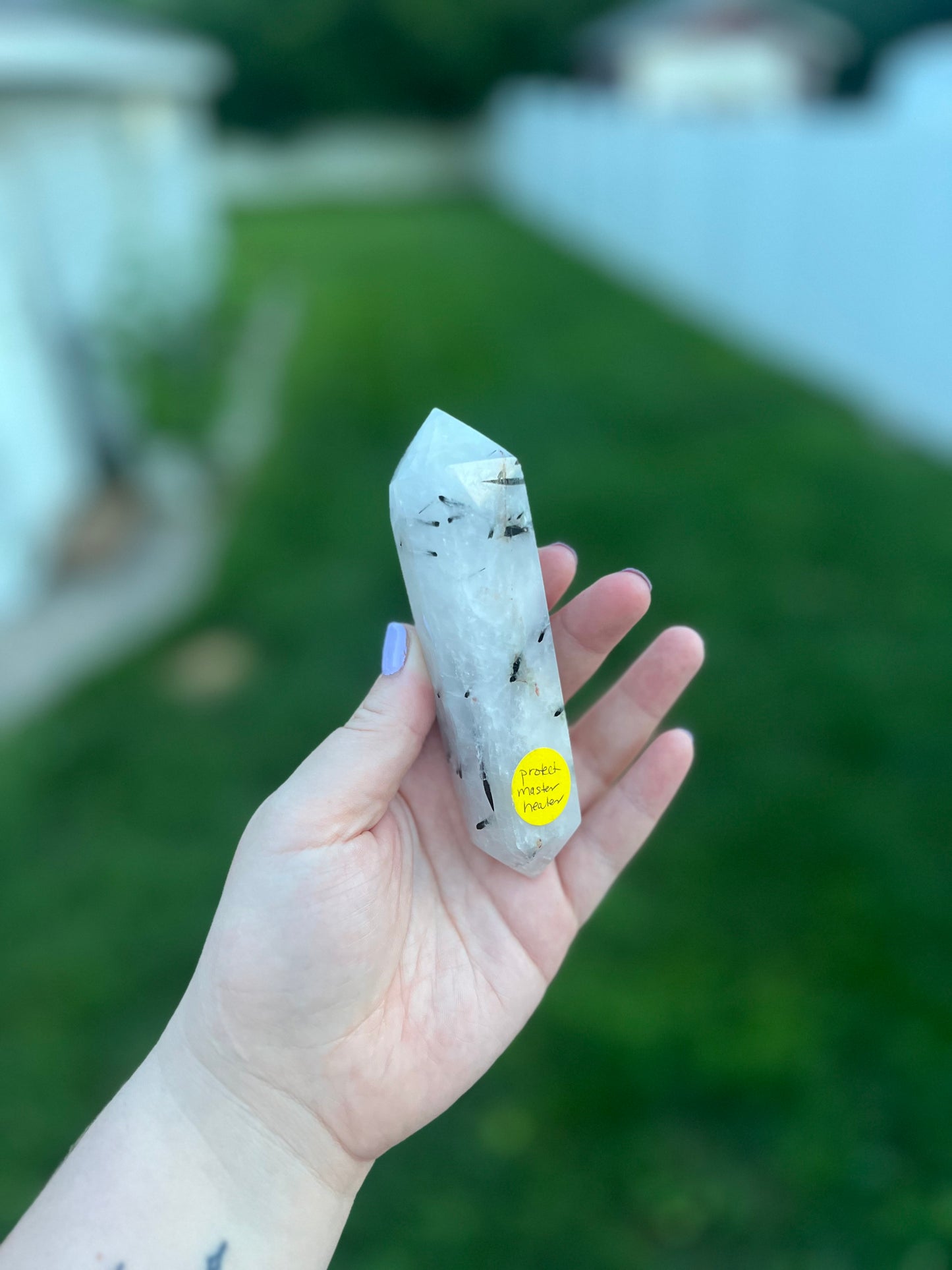 Double Point Black Terminated Quartz