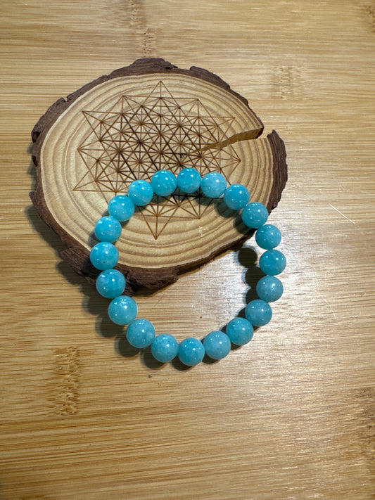 Beautiful bright iced Amazonite Crystal Bracelet