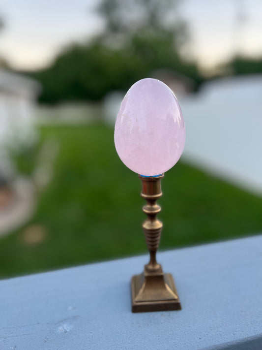 Large Rainbow Rose Quartz Egg
