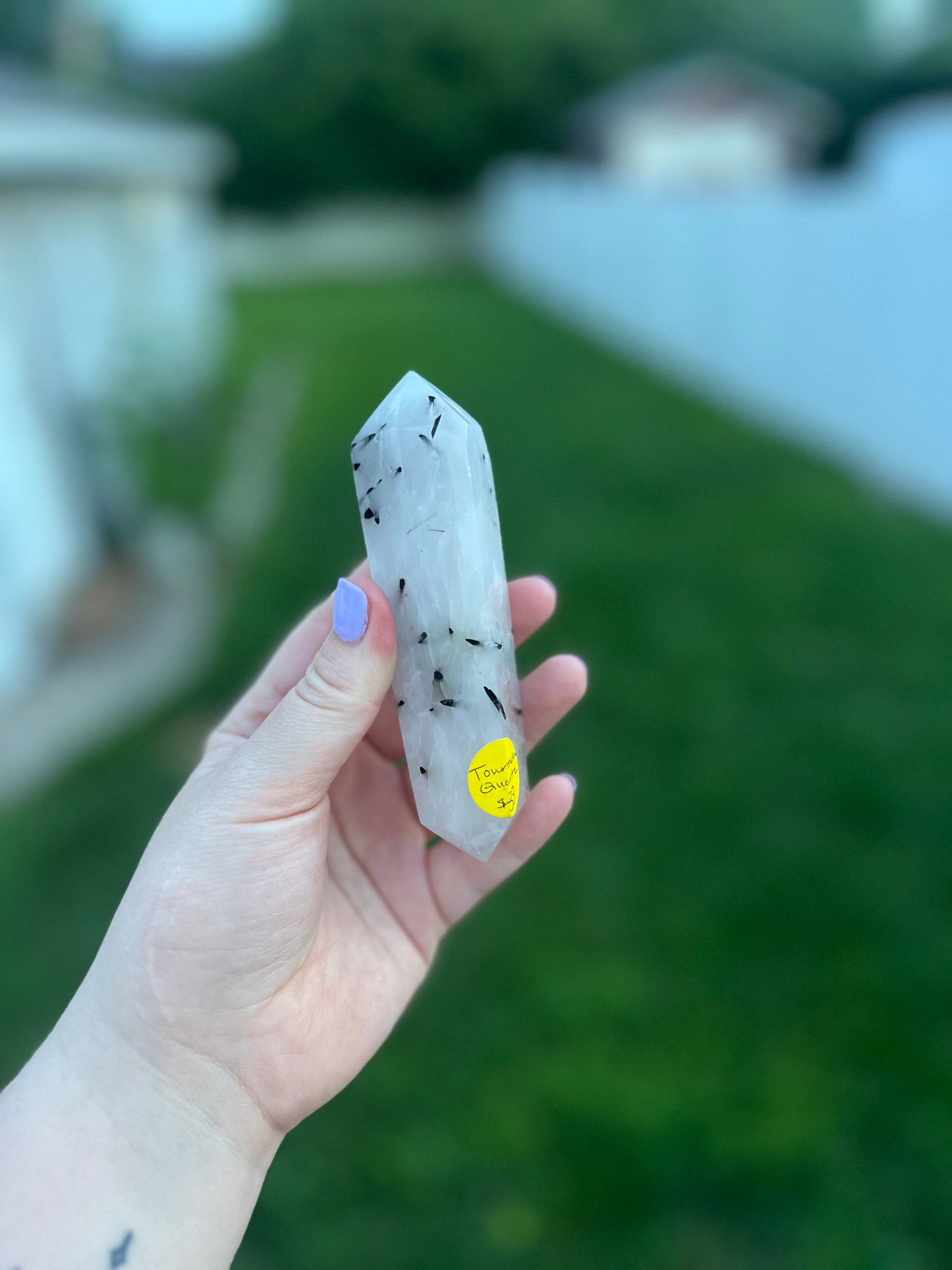 Double Point Black Terminated Quartz