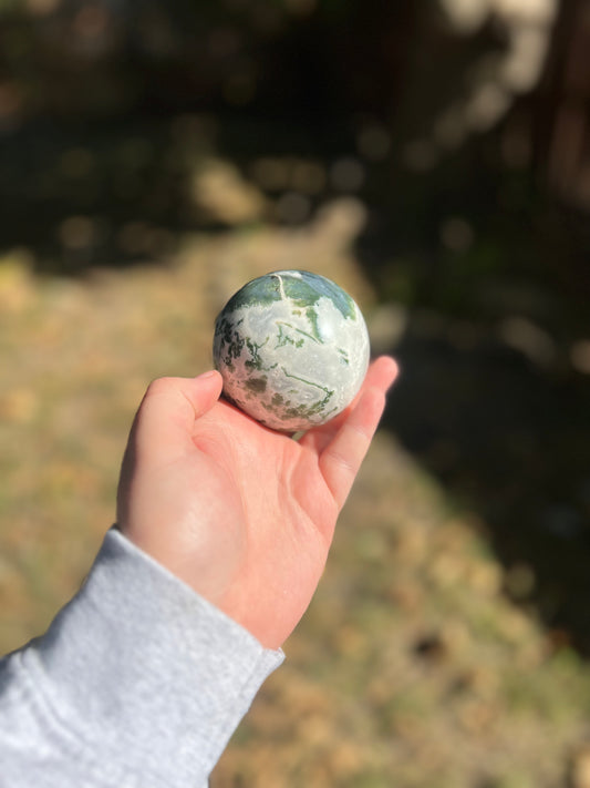 Moss Agate Large Sphere
