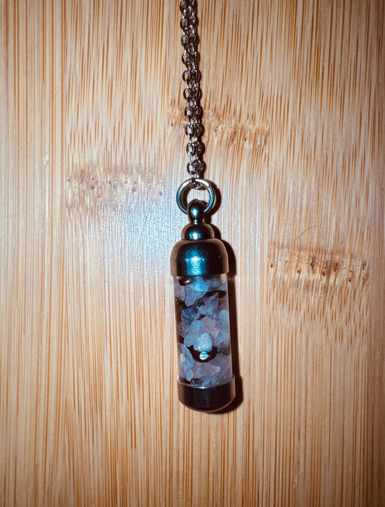 Rose Quartz, Garnet & Moon Water Pendant