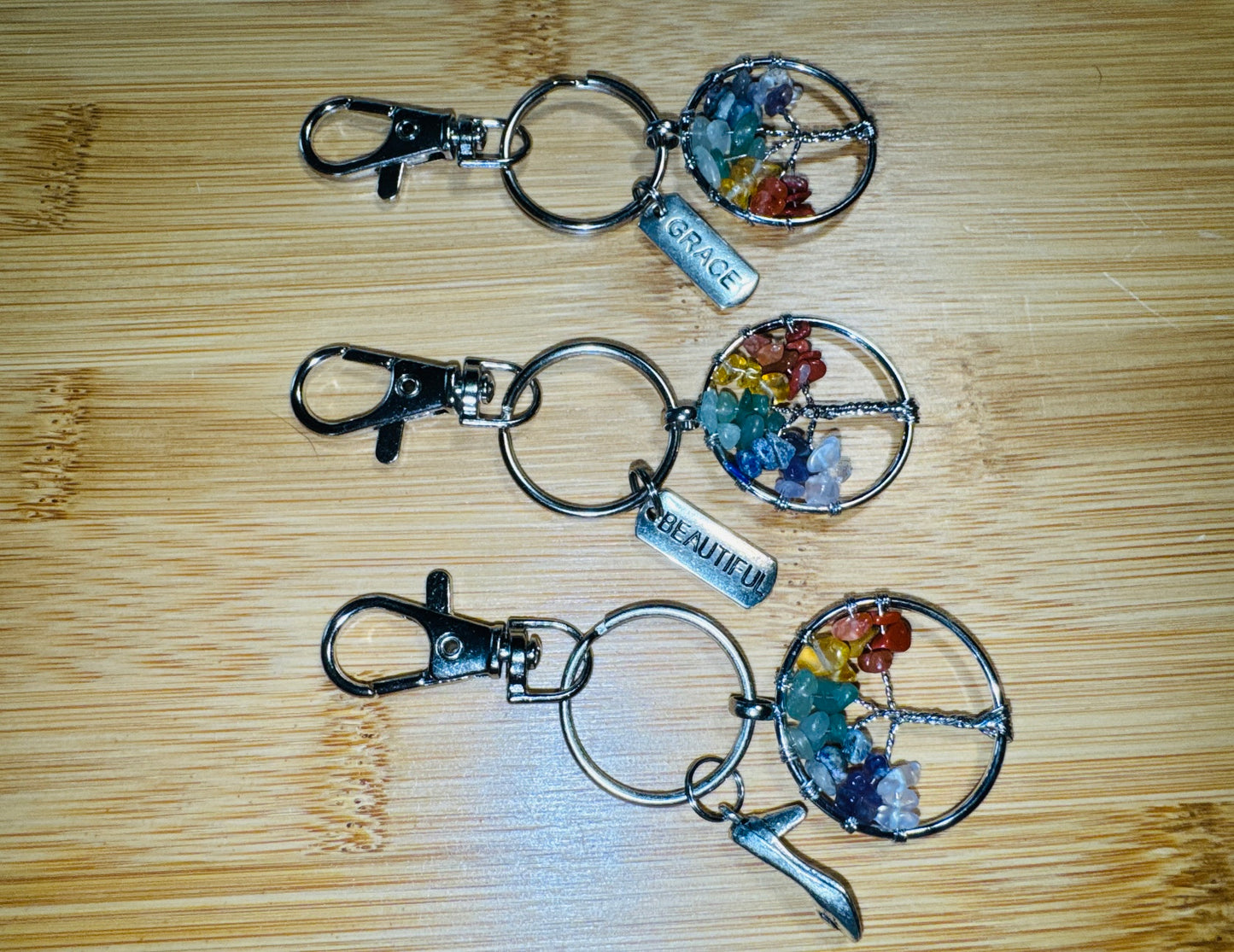 Tree of Life Good Luck Key Chain Purse Charm
