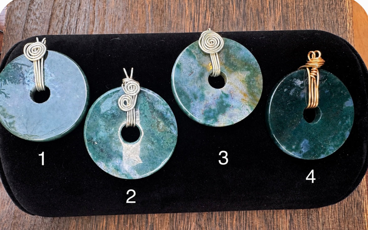 Moss Agate Protection Pendant