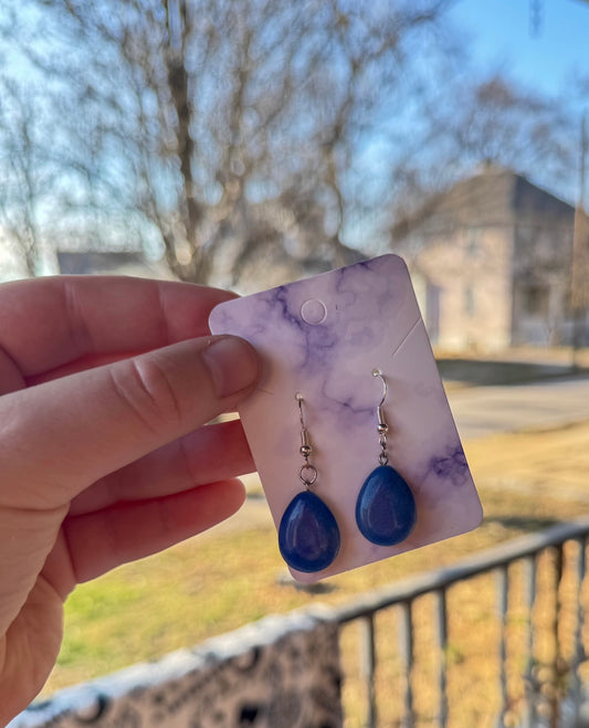Blue Adventurine Earrings Sterling silver