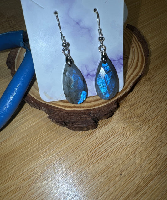 Labradorite High Flash Handmade Earrings
