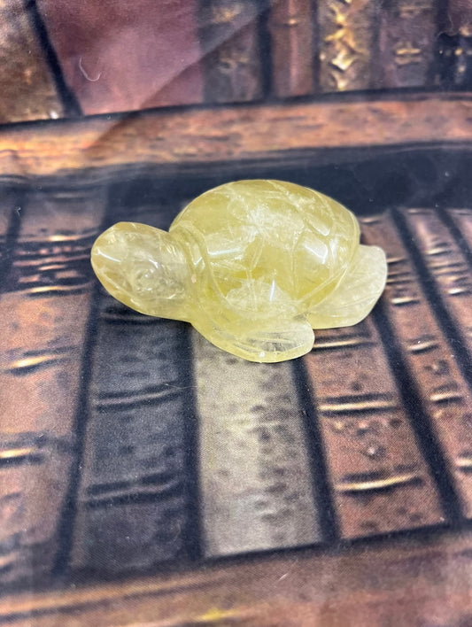 Natural Citrine Carved Turtle
