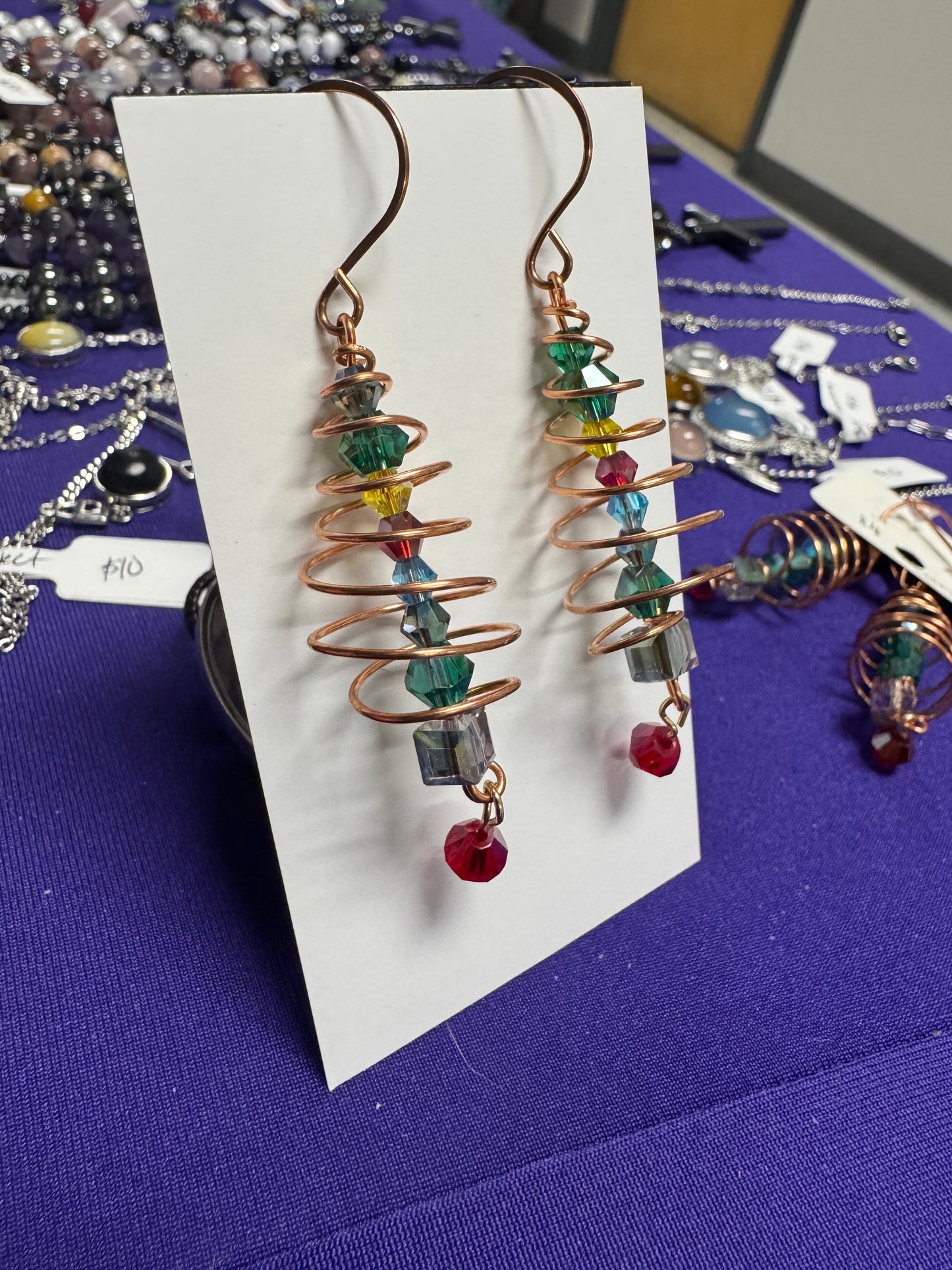 Swarovski Crystal Christmas Tree Earrings