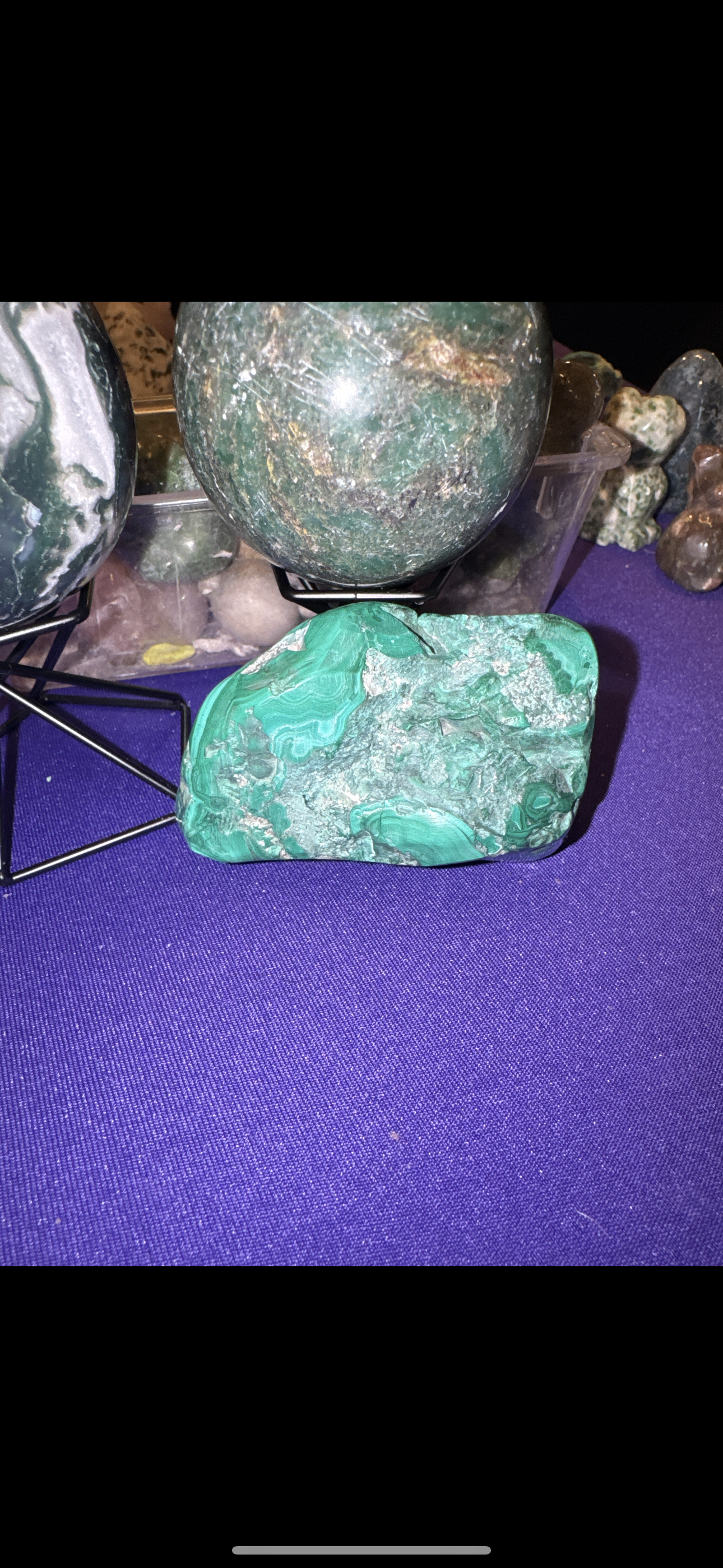 Malachite Free Form with Stand