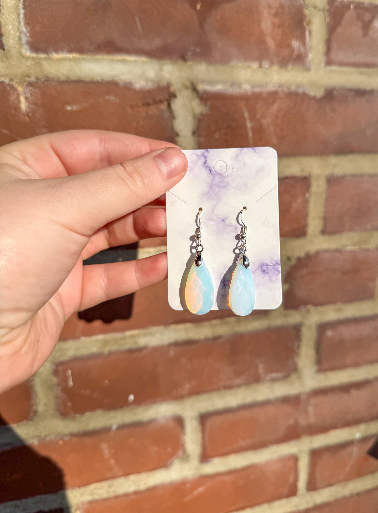 Opalite Crystal drop earrings