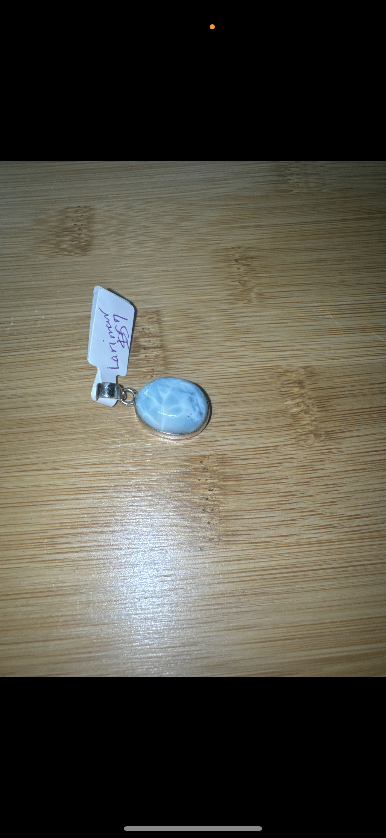 Natural Larimar Pendant 925 Sterling Silver