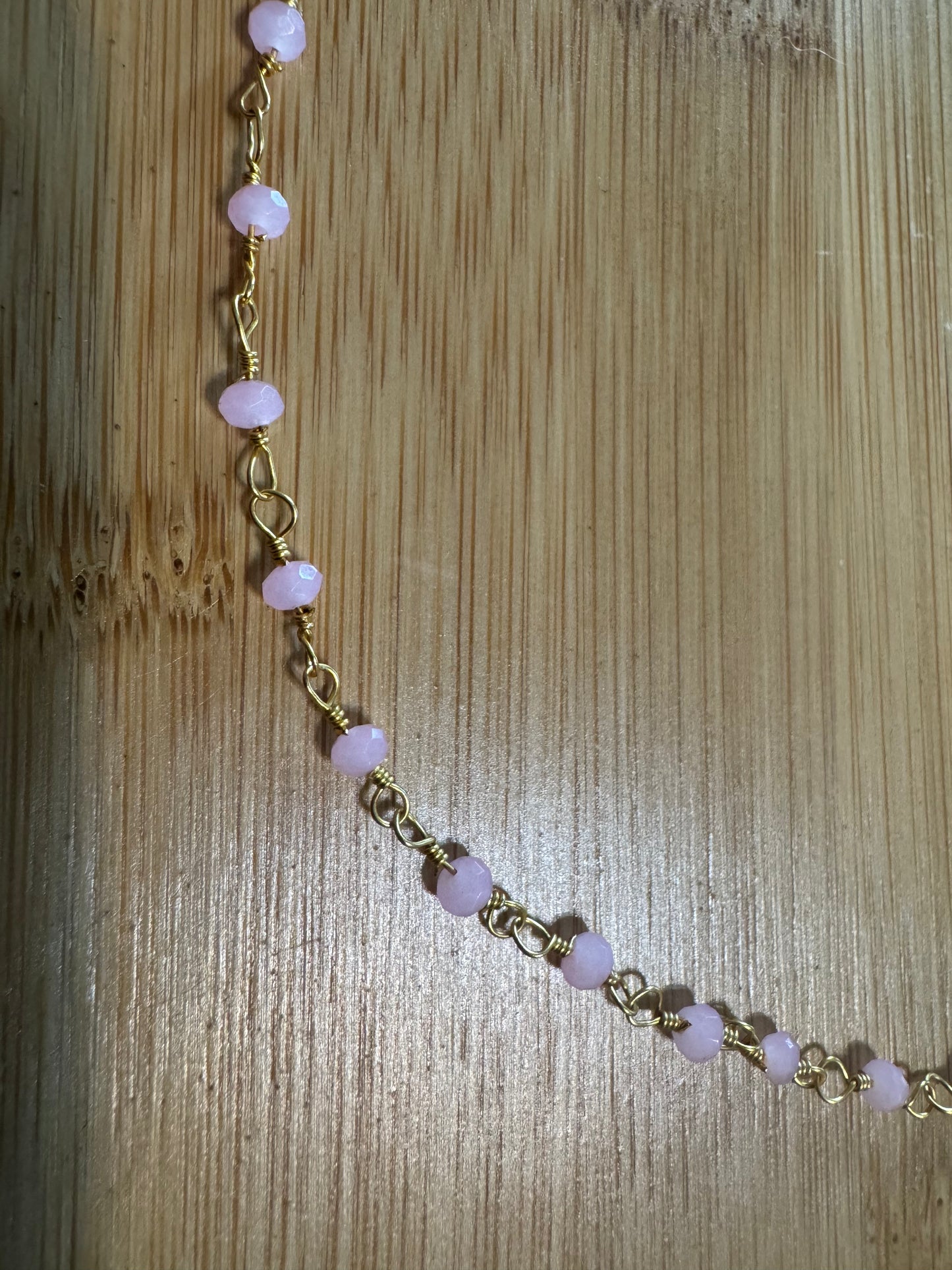 Wire Wrapped Rose Quartz Bracelet