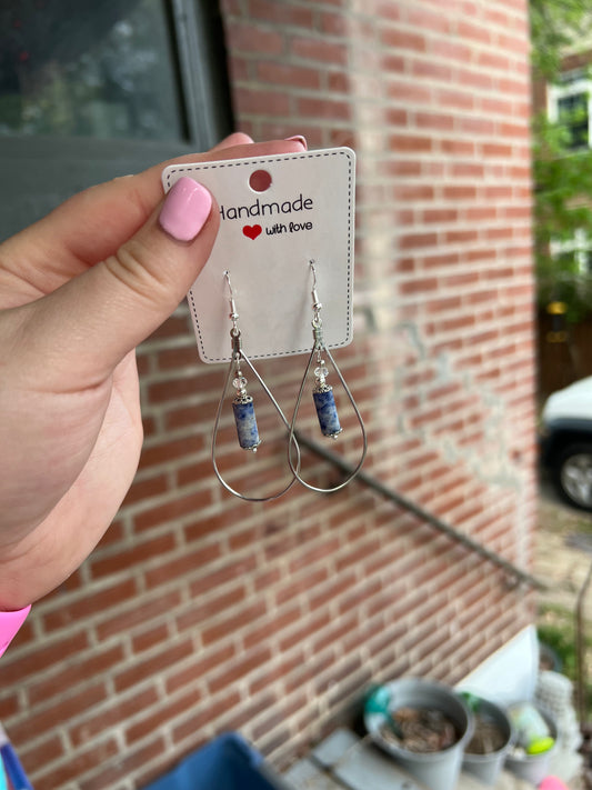 Sodalite Large Dangle Earrings