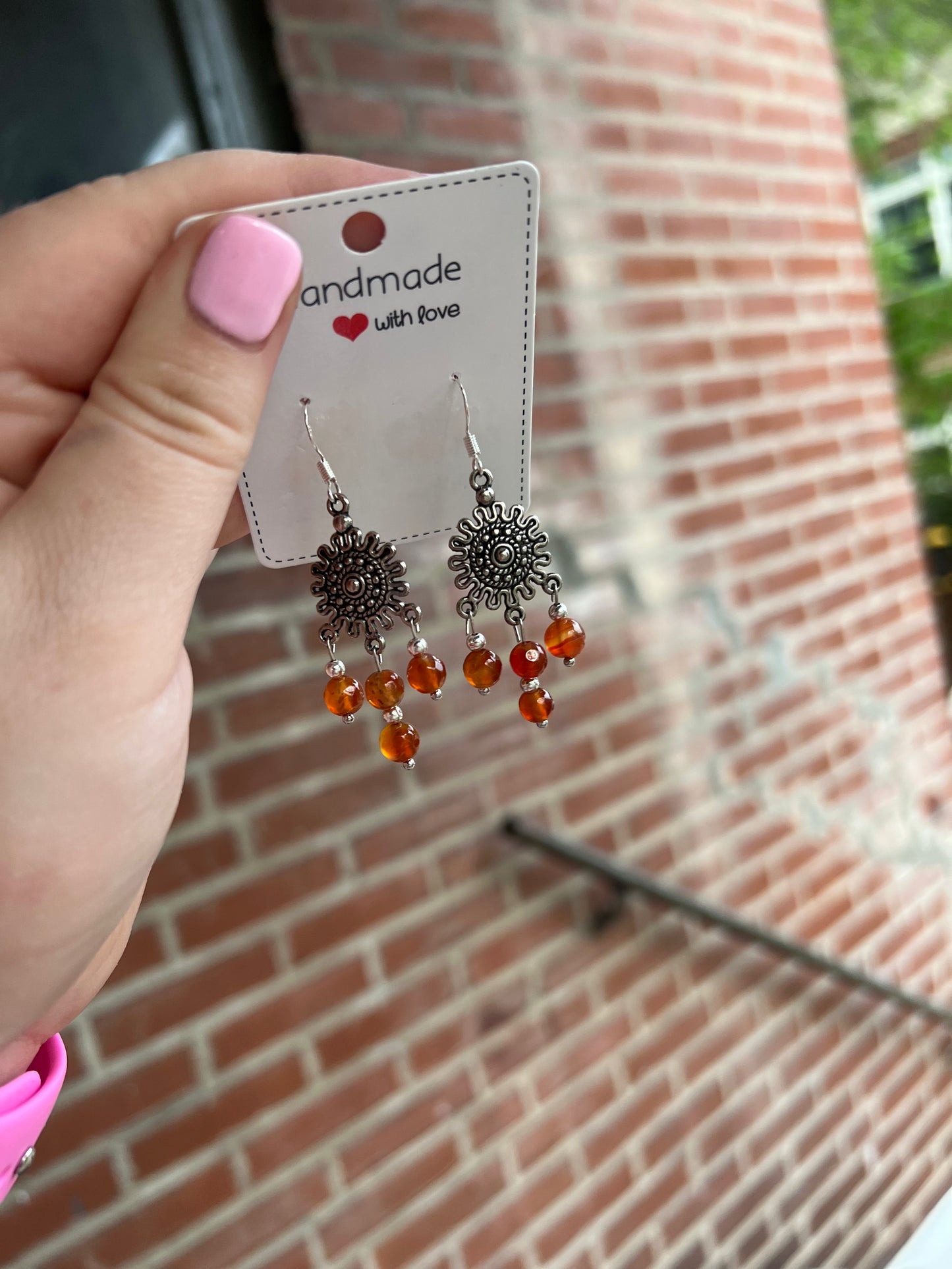 Carnelian Dangle Earrings
