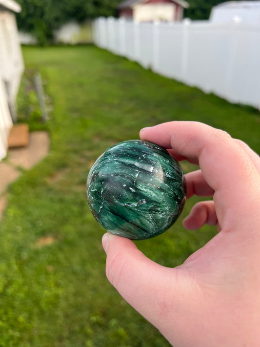 Snowflake Flourite Sphere
