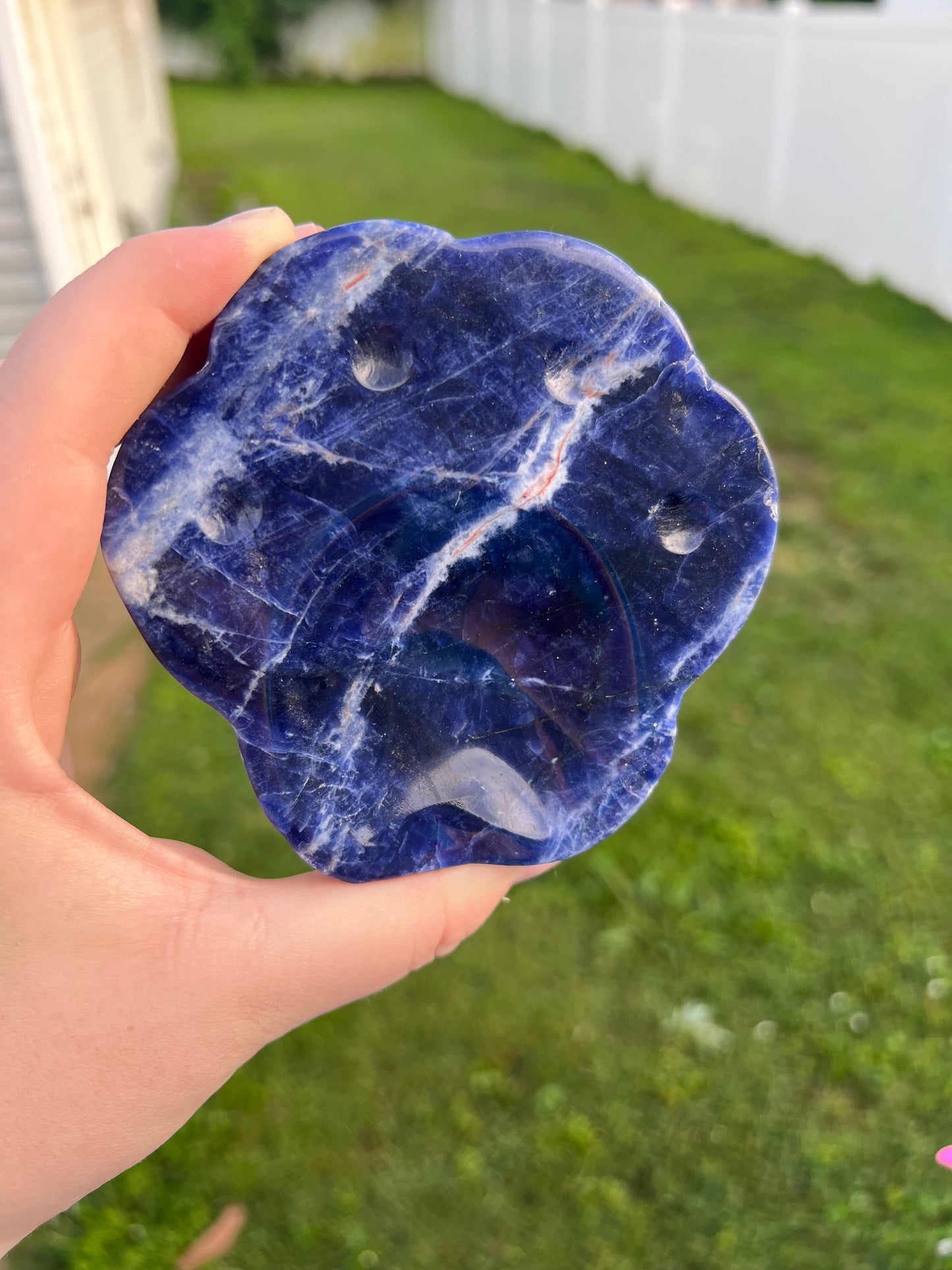 Blue Sodalite Paw Print Jewelry dish