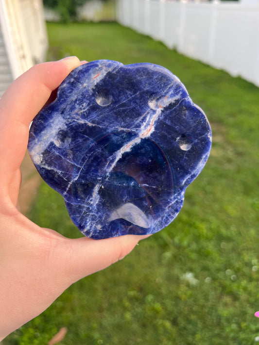 Blue Sodalite Paw Print Jewelry dish
