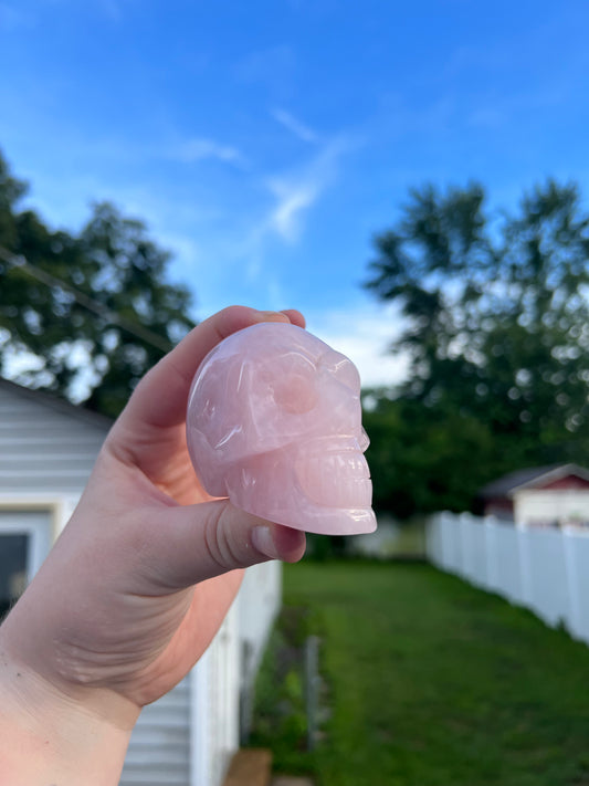 Rose Quartz Skull