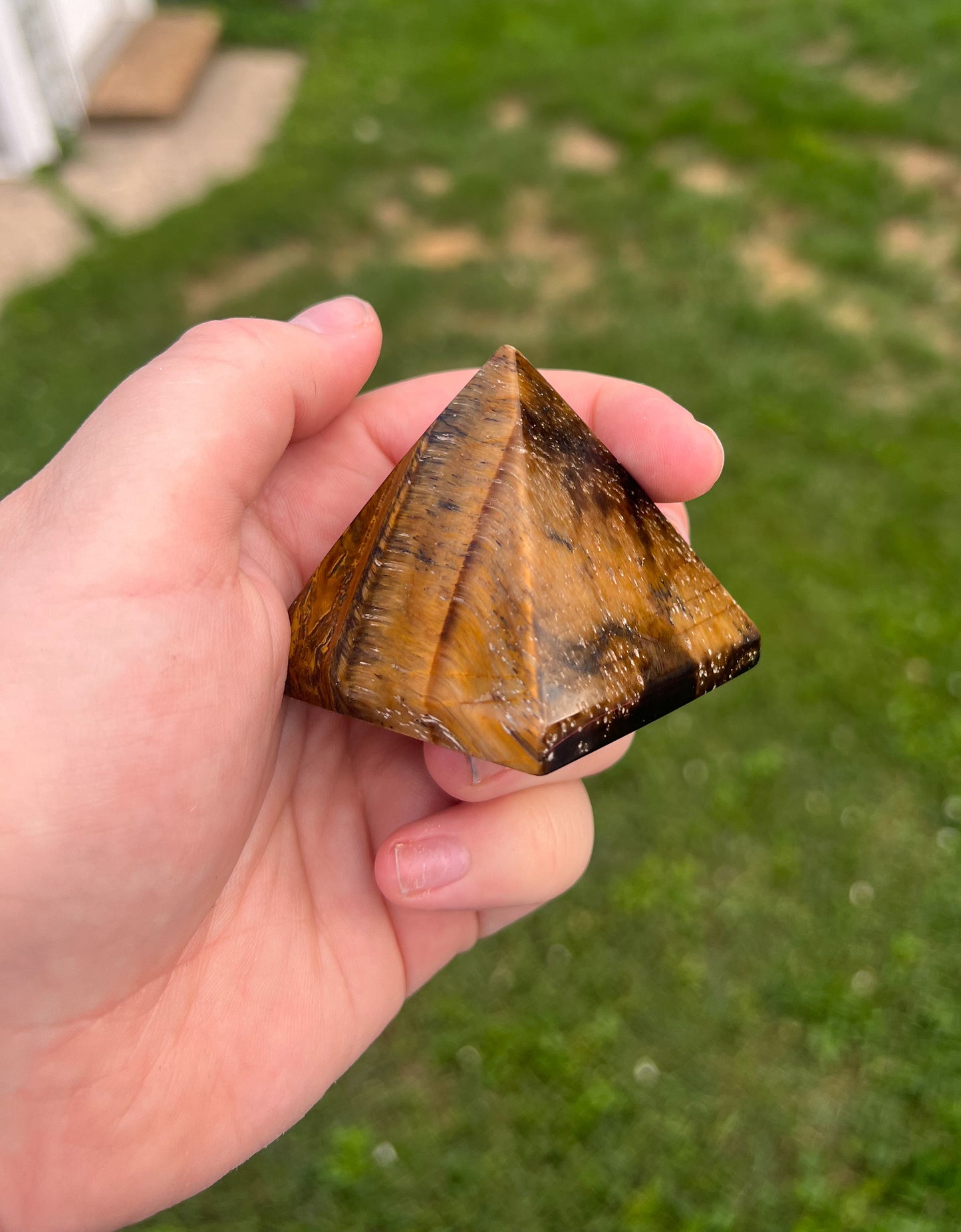 Tigers Eye Pyramid