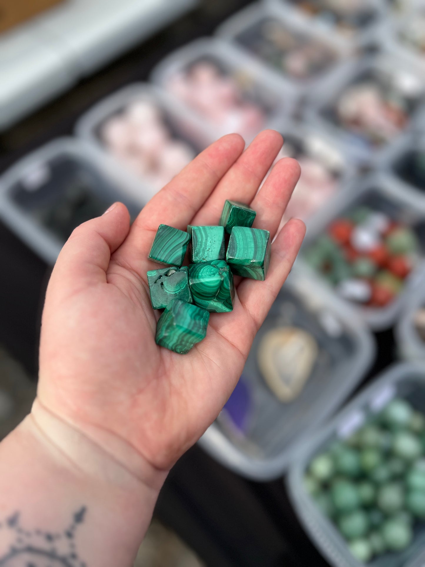 Small Malachite Cube