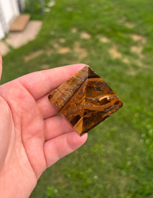 Tigers Eye Pyramid