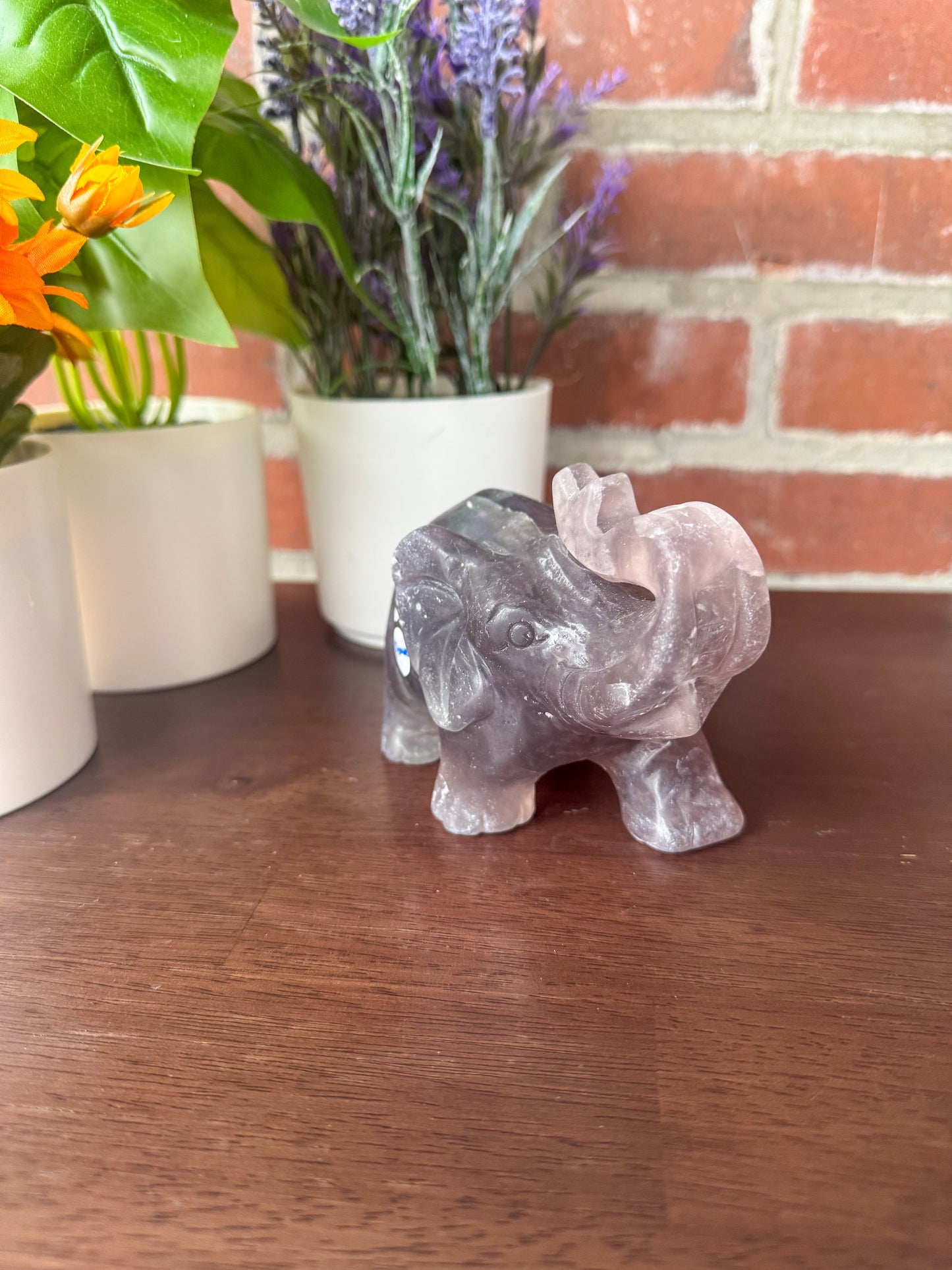 Large Flourite Elephant