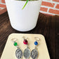 St Francis Pet Protection Medal choice of color stone