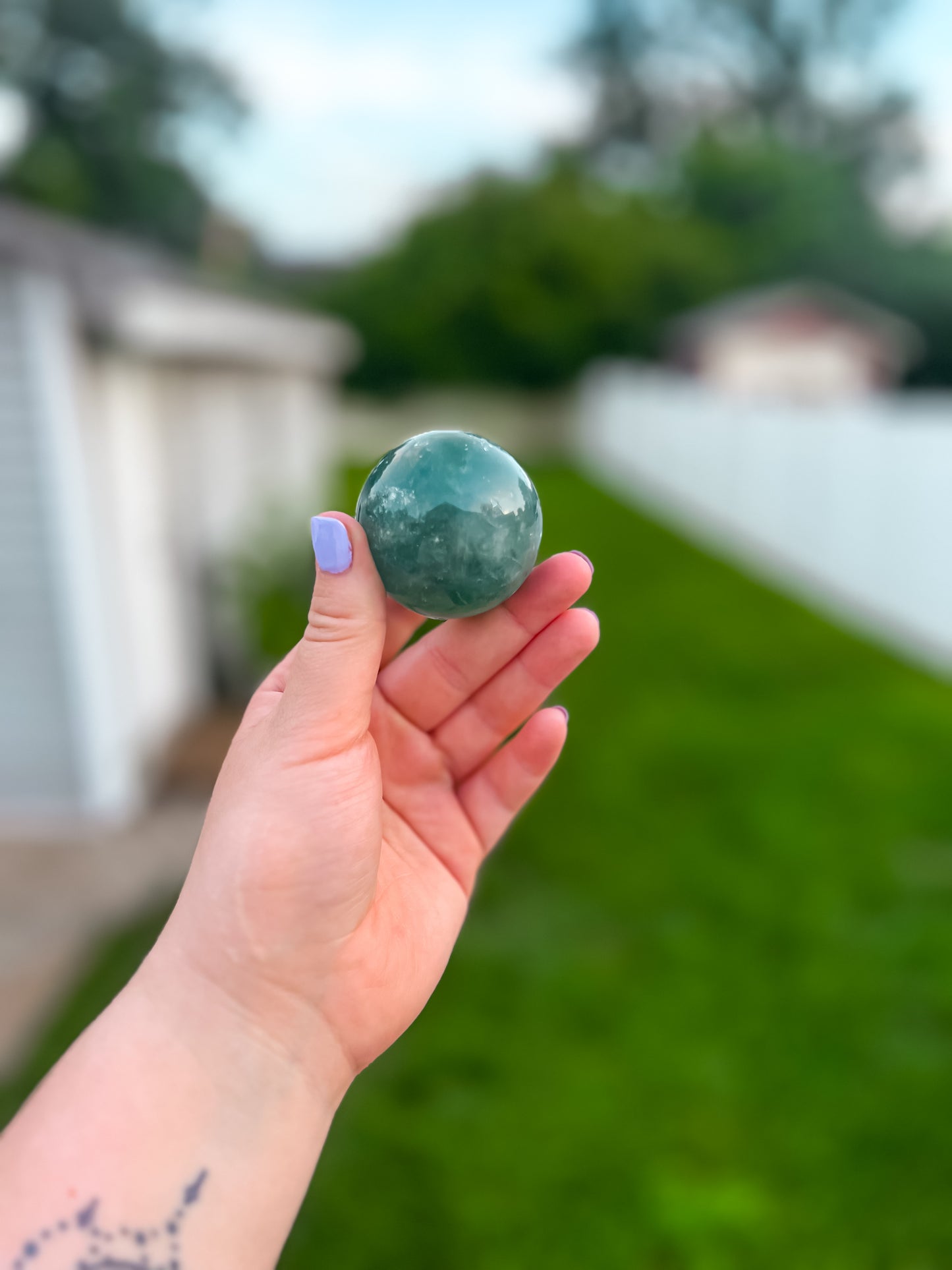 Green Fluorite Small Sphere