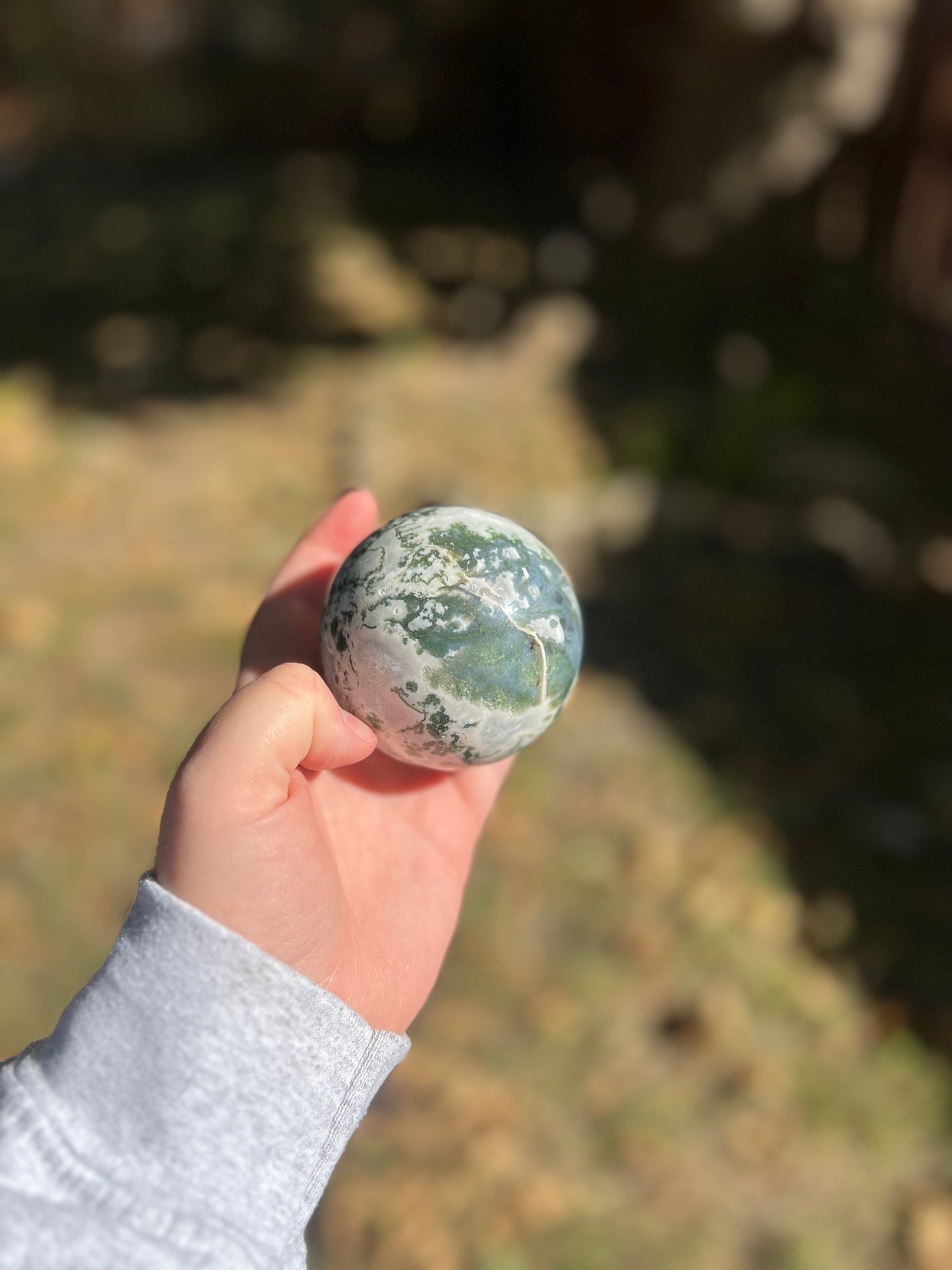 Moss Agate Large Sphere