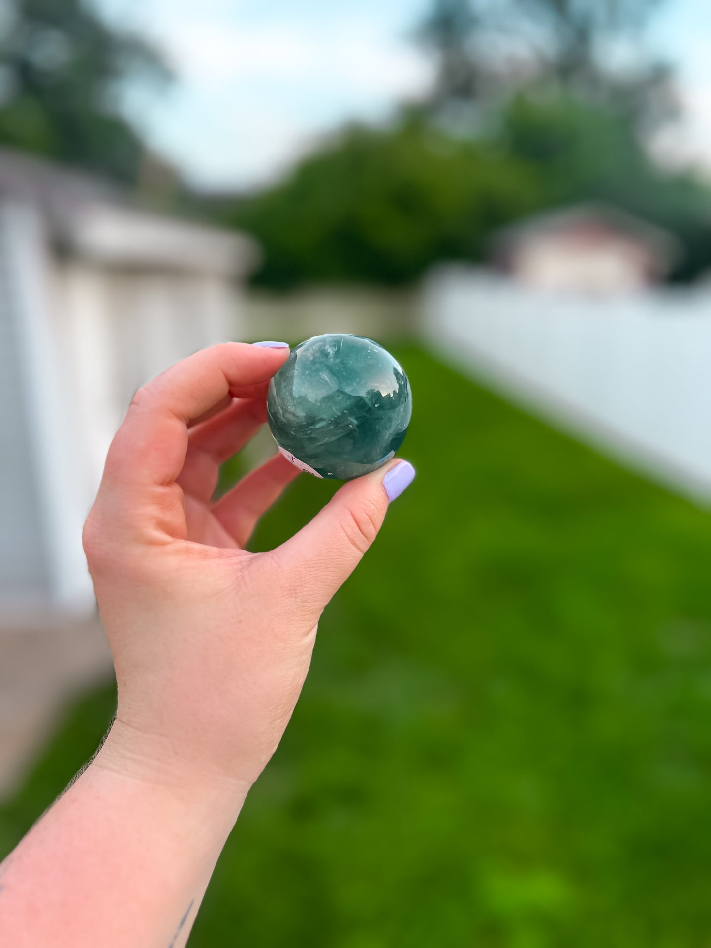 Green Fluorite Small Sphere