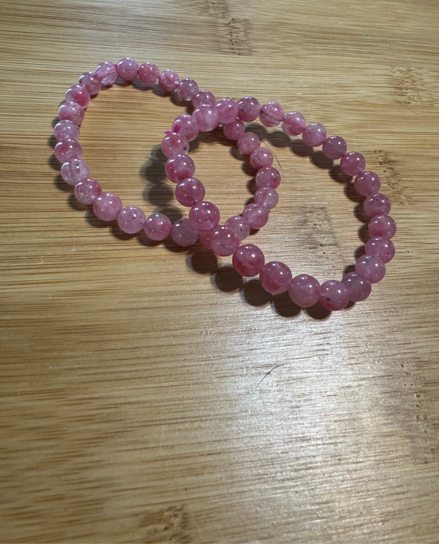 Handmade High Quality Iced Rhodanite Crystal Bracelet