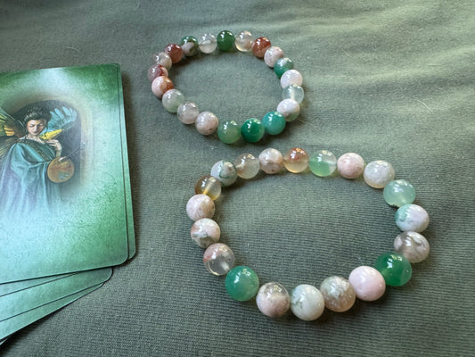 Green Cherry Agate Bracelet