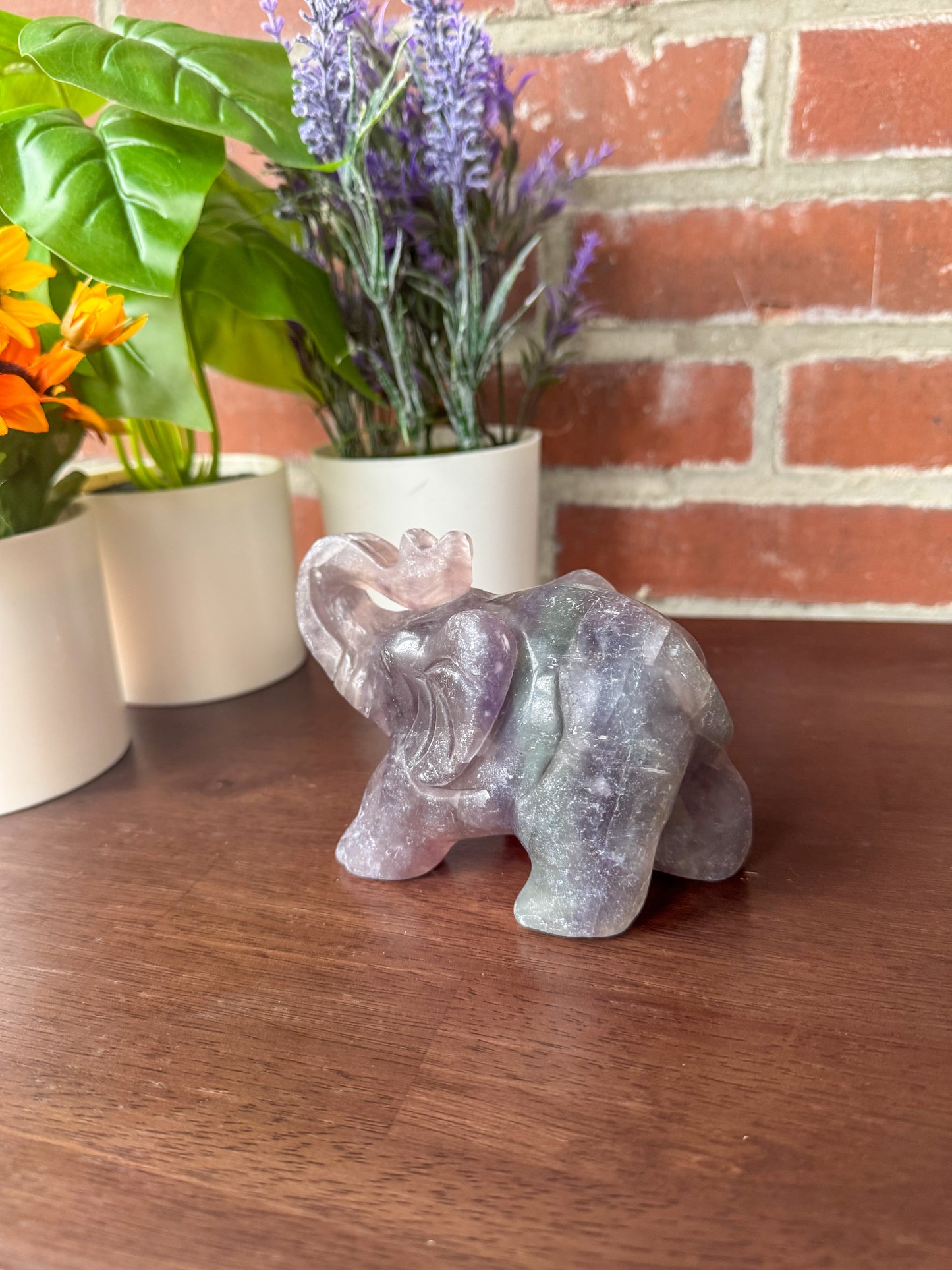 Large Flourite Elephant