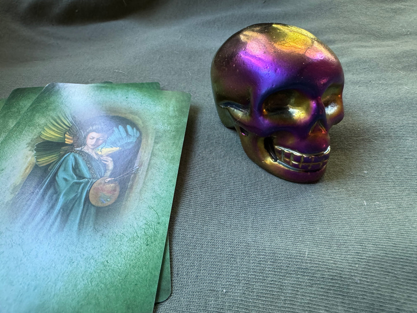 Aura Quartz Skull