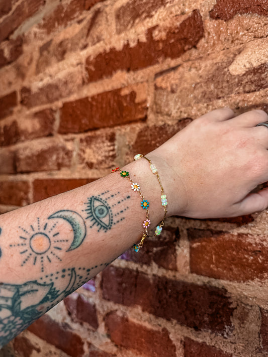 Gold Plated Floral Bracelet