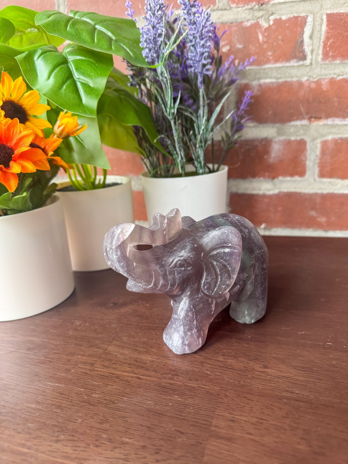 Large Flourite Elephant