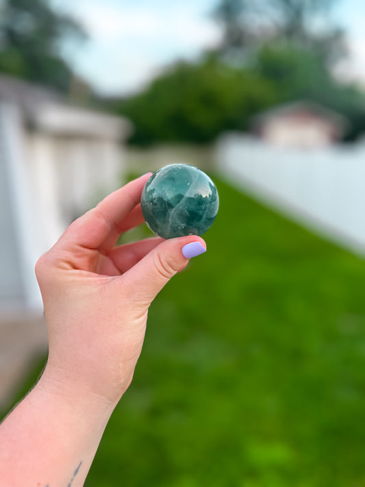 Green Fluorite Small Sphere
