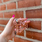 Handmade Pink Swarovski Pearls and Pink Roses- Sacred Heart Rosary