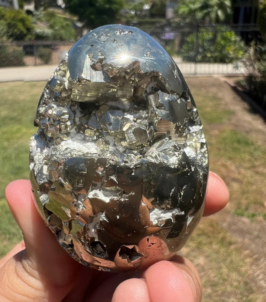 Peruvian Druzy Pyrite Egg