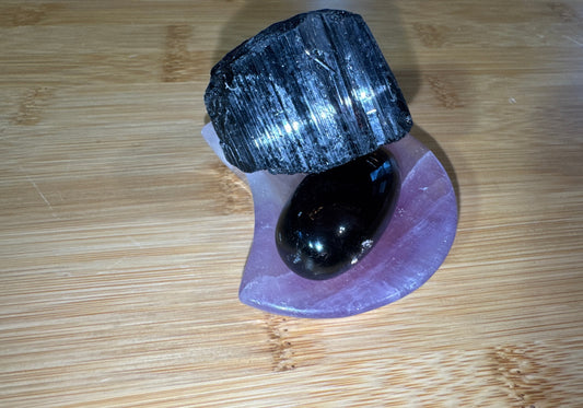 Protection Crystal Set Black Tourmaline & Smoky Quartz