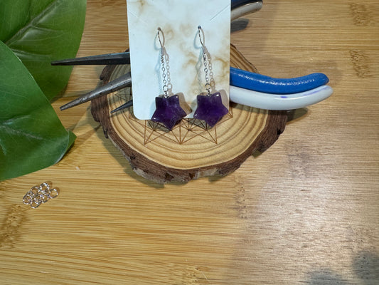 Amethyst Dangle Drop Earrings