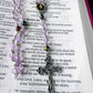 Handmade Lavender Swarovski Crystal and Rainbow Hematite Rosary