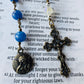 Handmade Deep Blue Agate Guardian Angel Chaplet Rosary