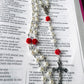 Handmade Swarovski Pink Pearls and Pink Swarovski Crystal Our Father Beads Rosary