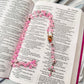 Handmade Pink Swarovski Beaded Rosary With Pink Hematite Accent beads