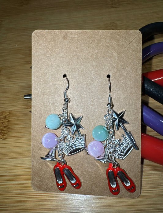 “WICKED” The Movie Inspired Earrings with Selenite Accent Stones