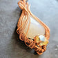 Natural Moonstone and Peridot wire wrapped pendant